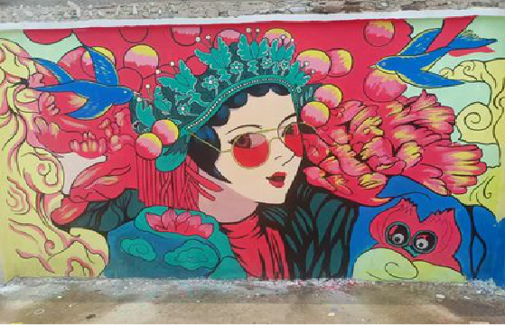 马边彝族自治县墙体彩绘-网红墙